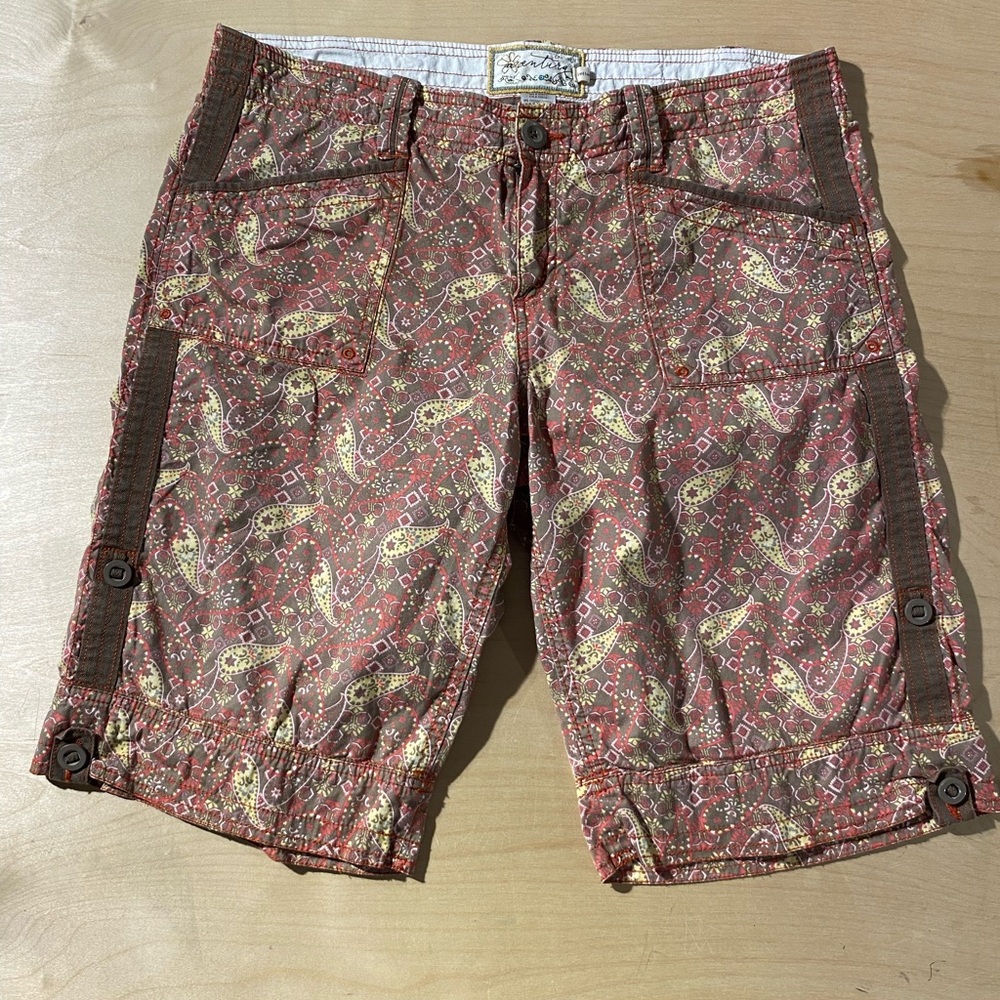 Adventura Red and Brown Bermuda Shorts 14 (HT)